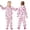 A-Light Pink95, variant on Boys Girls One Piece Rain Suit Hooded Princess Castle Print Reflective Elastic Full Body Waterproof Boys Girls Rain Wear