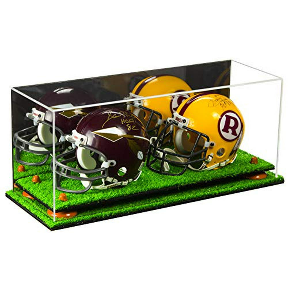 2 Mini Football Helmet Display Case (not full size) Better Display