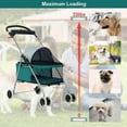 thumbnail image 6 of YRLLENSDAN Folding Dog Stroller, Lightweight Pet Stroller Cat Stroller Jogging Travel Carrier 4 Wheel Waterproof Puppy Stroller Animal Stroller for Medium Small Dogs, 6 of 7