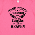 thumbnail image 4 of Inktastic Handpicked for Earth by My Cousin in Heaven with Angel Wings Boys or Girls Baby T-Shirt, 4 of 5