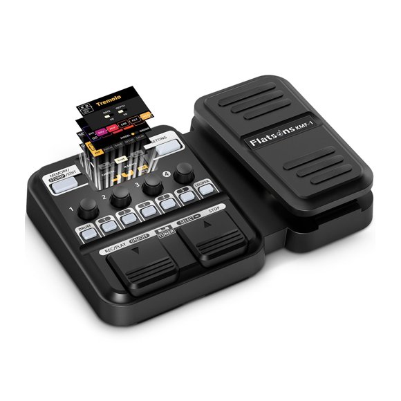 Pedal de guitarra Flatsons KMF-1 con 77 efectos, 50 preestablecidos, ritmo de batería