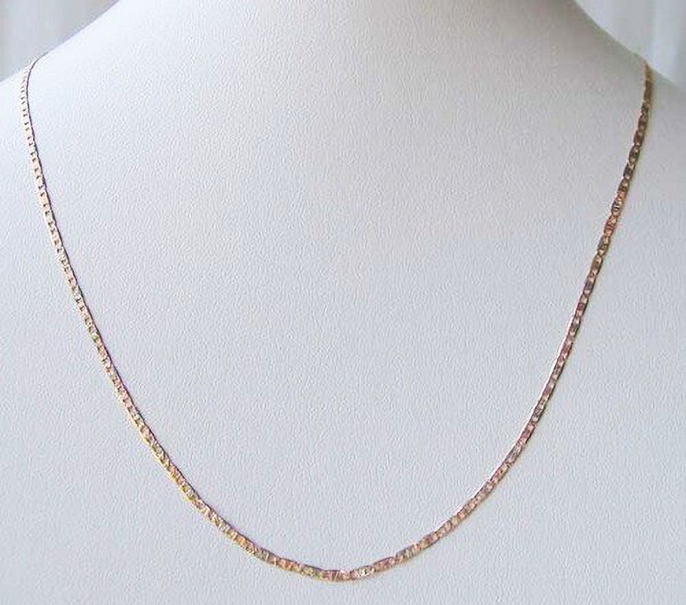 Italian! 10K Gold Reversible Open Link Chain 24" (Weight 2.6+G) 10019D - image 2 of 4