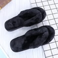 thumbnail image 3 of par de pantuflas de algodón para el hogar, antideslizantes, de felpa, para mujer, de invierno, acolchadas, negras, talla 40/41 (26 cm, 9 EE. UU., 6,5 Reino Unido, 40,5 UE, 10,218 pulgadas), 3 of 6