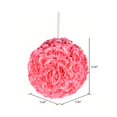 thumbnail image 2 of Vickerman 12" Contemporary Fabric Artificial Rose Ball in Pink, 2 of 2