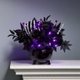thumbnail image 2 of 19 in. Artificial Bad to the Bone Halloween Centerpiece, 30 Purple LED Lights, Battery Operated, 2 of 3