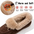 thumbnail image 3 of Knivor Cozy Moccasin Slippers for Women Metal Slip On Warm Fluffy Slippers Closed Toe Fashion Loafers Slippers for Indoor Outdoor House Shoes, 3 of 9