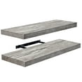 thumbnail image 5 of Sorbus 2 Pack Wood Floating Shelves Wall Hanging Length 24-inch, Gray, 5 of 9