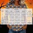 thumbnail image 4 of Women's Halloween Graphic T Shirts Cute Ghost and Pumpkin Pattern Print Short Sleeve Crewneck Casual Fall Tops Lightweight Comfortable Holiday Tees, 4 of 8