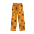 thumbnail image 6 of Women's Halloween Pajama Set Pumpkin Button Down Long Sleeve Print Sleepwear 2-Piece Lounge Suit with Pockets, 6 of 7