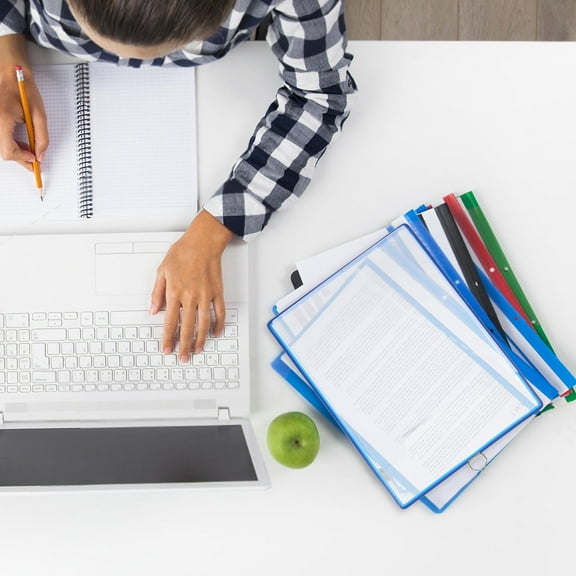 VERDANVERSE hanging file folder bag Office Hanging File Bag Blue 1Pcs