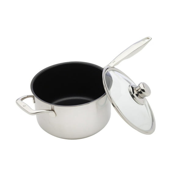Swiss Diamond 3.6 qt (8") Nonstick Clad Saucepan w/Lid