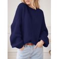 thumbnail image 2 of Suéter PRETTYGARDEN Azul Marino Oversized con Mangas Farol Talle S, 2 of 5