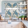 thumbnail image 6 of Kitchen Window Curtains Valance and Tier Set, Sea Turtle Ocean Coral Rod Pocket Tier Curtain Valance Set, Underwater World Marine Animal Light Filtering Cafe Curtains for Bedroom Living Room, 6 of 9