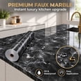 Marble Peel And Stick Backsplash, 39.4 x 23.6 Inch Roll Thick PVC Self ...