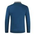 thumbnail image 3 of KaLI_store Sweaters for Men Mens Crewneck Sweater Cable Knit Pullovers Classic Soft Long Sleeve Dress Sweater Blue,3XL, 3 of 5