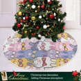 thumbnail image 6 of FMSHPON Cute Cartoon Rabbit Xmas Christmas Tree Skirt Stand Mat for Holiday Party Decoration Indoor Outdoor 48 inches, 6 of 6