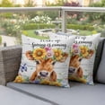 thumbnail image 4 of Cows Pillow Covers 2 Pack Watercolor Spring Yellow Purple Pink Floral Leaf Butterfly Wood Grain Pillowcase Waterproof Outdoor Throw Pillow Cover for Patio Garden Square Cushion 24”x24”, 4 of 9