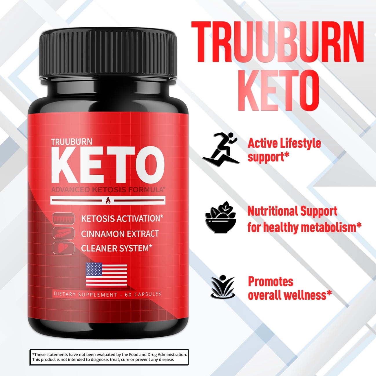 (2 Pack) Truuburn Keto Diet Pills with Truuburn Keto Advanced Formula True Burn Tablets for Appetite Control & Suppressants (120 Capsules)