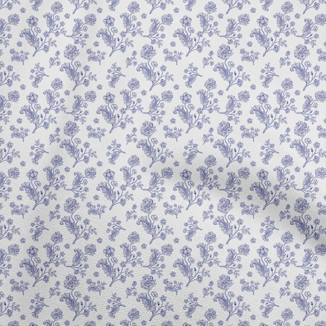 oneOone Polyester Spandex White Fabric Baroque Sewing Material Print Fabric By The Yard 56 Inch Wide
