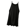 thumbnail image 2 of YHAJDS Slim Cami Shirts Solid Color Side Slit Round Neck Sleeveless Tank Top Basic Undershirt For Spring Fashion, 2 of 5