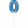 thumbnail image 1 of Creative Converting 337526 Bleu 0 Numéro Ballon Gâteau Topper, 1 of 1