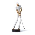 thumbnail image 1 of HAUCOZE Figura de golf estatua golfista decoración escultura moderna regalos para el hogar mesa centro de mesa manualidades poliresina blanco artes 9.6 pulgadas, 1 of 1