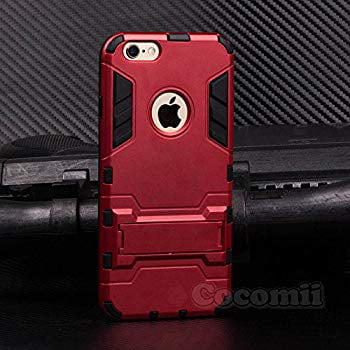 Iron Man Armor iPhone 6S Plus/6 Plus Case New [Heavy Duty] Premium Tactical Grip Kickstand Shockproof Bumper [Military Defender] Full Body Rugged ...