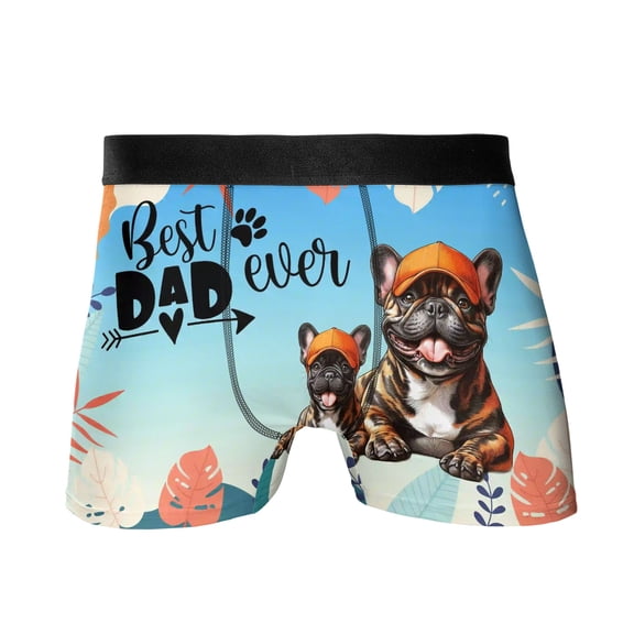 Best French Bulldog Dad Ever Happy Father's Day All Over Print Boxer Briefs Underwear for Men Dad Dog Lover Gifts - 02006