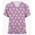 thumbnail image 3 of Camiseta de uniforme de enfermera con cuello en V para mujer, blusa de moda coreana de Disney para mujer, camiseta de bolsillo 2023 para mujer Yk2, 3 of 5