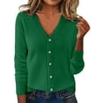 thumbnail image 2 of RUTAYY Women's Knitted Cardigan V-Neck Button Long Sleeve Fall Lightweight Soft Layering Sweater Holiday Trendy Tops, 2 of 5