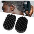 thumbnail image 1 of Cepillo para cabello rizado y esponja para cabello afro con mango de goma cómodo, lavable para definir los rizos., 1 of 5