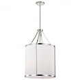 thumbnail image 6 of Nuvo Lighting Easton 3 Light Pendant Polished Nickel Finish White Linen Shade - Polished Nickel, 6 of 14