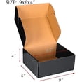 thumbnail image 2 of 9x6x4 Black Cardboard Boxes - 30 Pack Shipping Boxes for Small Business Mailing, Corrugated Packaging, 2 of 6