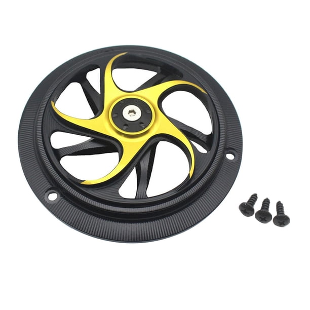 ventilador de motor de motocicleta CNC aluminio 5.7 pulgadas amarillo Sharpla protector del ventilador del motor de la motocicleta