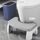 thumbnail image 5 of Advancent Banquito para baño con ángulo elevado de confort, solución de almacenamiento superpuesta, taburete pequeño para baño Almacenamiento y organización del hogar gris, 5 of 5