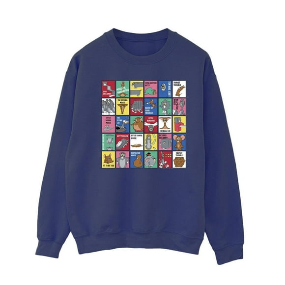 Tom et Jerry Sweat-Shirt à Carreaux pour Femmes