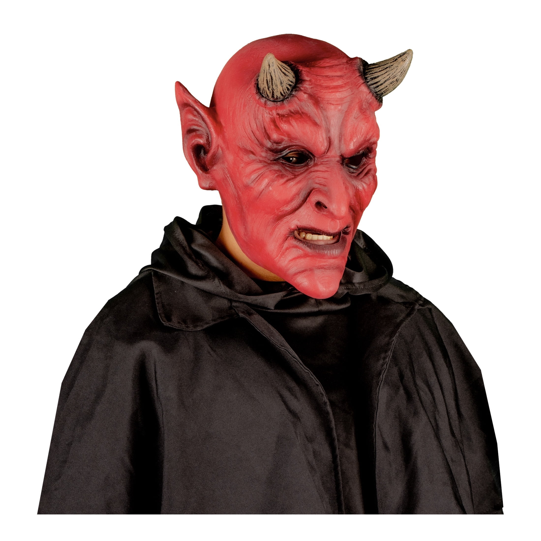 Demon Head Mask Costume Accessory for Adults, Red and Black, Halloween by Way To Celebrate