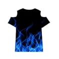 thumbnail image 6 of DeHolifer Girls Shirt Short Sleeve T-Shirts Off Shoulder Tops Cotton Tees Summer Tshirts for Kids 3-12 Years, 6 of 8