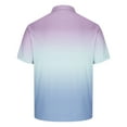 thumbnail image 4 of Dovford Men's Gradient Shirts Casual Stylish Button Down Short Sleeve Polo Shirts Summer Shirts Loose Athletic Pullover Tee 2024, 4 of 5