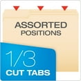 thumbnail image 2 of Pendaflex 1/3 Cut Recycled File Folder, Letter, 3/4 in Expansion, Mediumweight, Manila, Pack of 100, 2 of 5