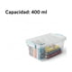 thumbnail image 1 of Contenedor de Plástico Transparente con Tapa y Asa con Cierre Clip, Recipiente Organizador Versátil Multiusos Transparente para Fácil Identificación, Capacidad 400 ml, 1 of 8