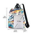 thumbnail image 3 of FORMRS Women's Travel Backpack Purse Anti-Theft Hidden Pockets Casual Shoulder Bag, Yellow Sardines Pattern, 3 of 7