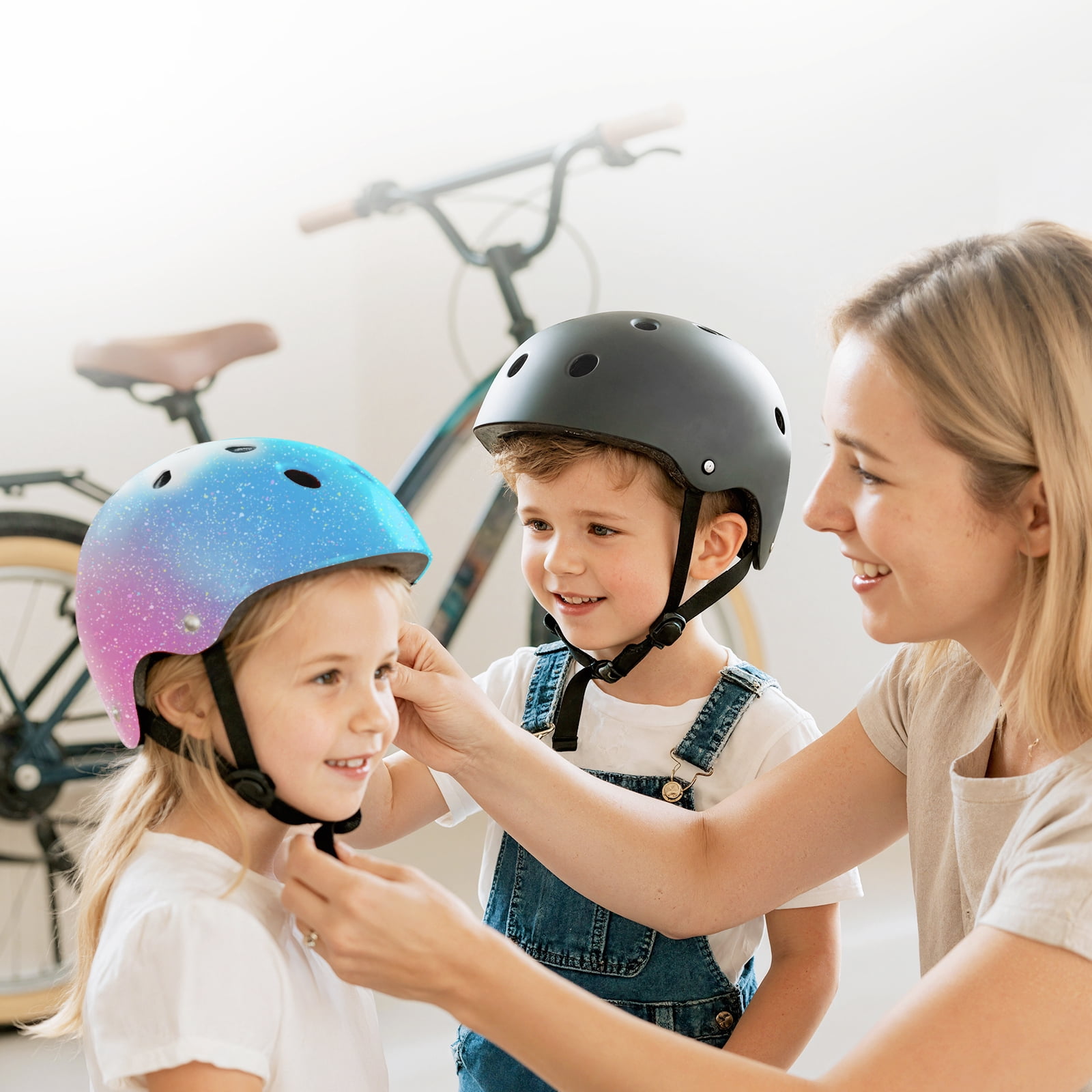 BOSONER Kids/Youth Bike Helmet, Lightweight Multi-Sport Adjustable Helmets for Bicycle Skateboard Scooter Skate Cycling
