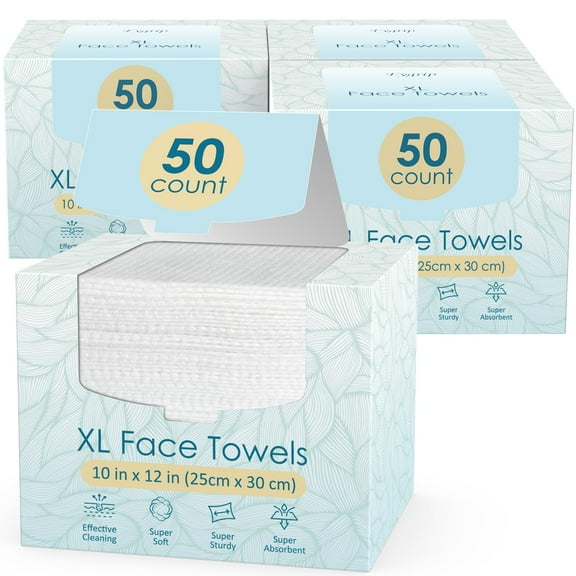 Toallas faciales desechables FYGRIP 200 unidades (4 cajas) XL 25 x 30 cm
