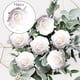 thumbnail image 5 of 10 cabezas de flores artificiales de seda para arreglos florales, decoración de bodas y Halloween. Blanco, 5 of 9