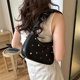 thumbnail image 3 of Bolso de cubo de PU para mujer, bolso de moda para mujer, bolso de mano, bolso de hombro (negro), 3 of 6
