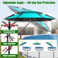 thumbnail image 4 of Pool Shade, Adjustable Above Ground Pool Shade Umbrella with Carry Bag, Outdoor Pool Sunshade for Swimming Pools, Multi-functional Patio Umbrella for Garden/Pool Deck/Backyard, Pool Accessories, 4 of 7