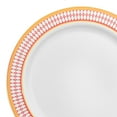 thumbnail image 2 of Smarty 10.25" White with Red and Gold Chords Plastic Dinner Plates 120ct, 2 of 7