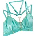 thumbnail image 5 of Sexy Pu Leather Strappy Underwire Garter Belt Lingerie Set, 5 of 5