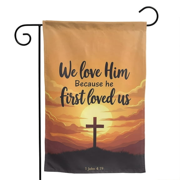 Bible Scripture Garden Flag,12.5x18 Inch,Bible Quotes Yard Flag Double Sided Printed,Religious Outdoor Yard Decorative Inspirational Flag